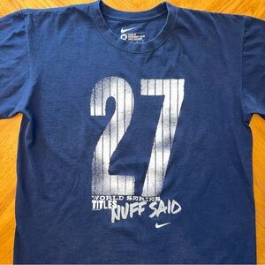 Nike New York Yankees Tshirt Men’s Size Medium 27 World Series Nuff Said 2009